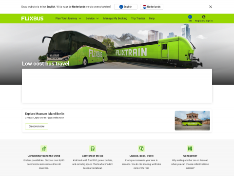 Website-Vorschau von Eurolines ? Deutsche Touring