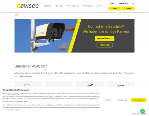 Website-Vorschau von People Counter Überwachungskamera