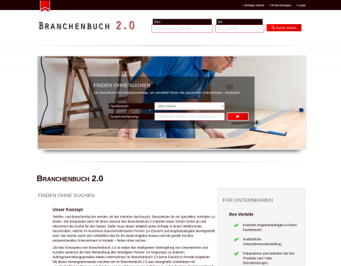 Website-Vorschau von Branchenbuch 2.0 - Finden ohne Suchen