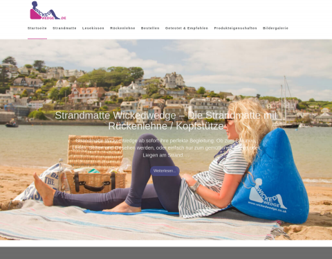 Website-Vorschau von Ergonomische Strandmatte mit Style