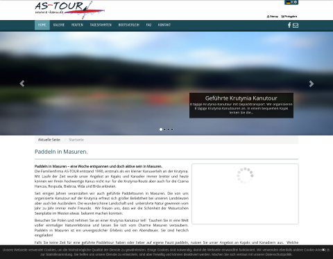 Website-Vorschau von Paddeln in Polen