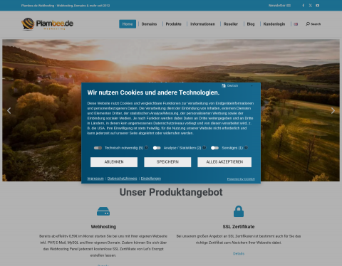Website-Vorschau von Kostenloser Webspace