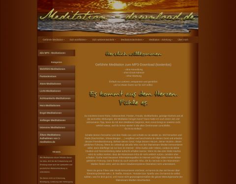 Website-Vorschau von Geführtes Meditieren zum Download