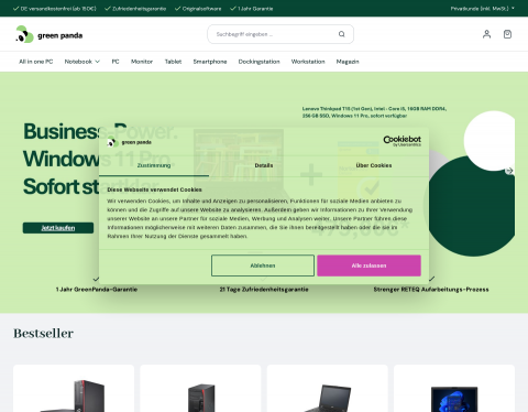 Website-Vorschau von Gebrauchte Desktop Computer