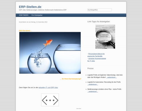 Website-Vorschau von SAP und ERP Jobs