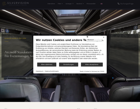 Website-Vorschau von Silvervision - VIP-Busse