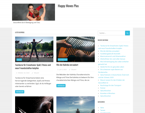 Website-Vorschau von Frauen Fitness und Tanzsportportal