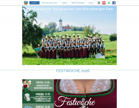 Website-Vorschau von Musikkapelle Holzhausen & Bigband