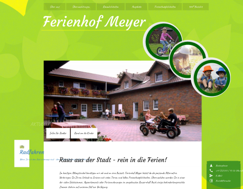 Website-Vorschau von Ferienhof Meyer in Petershagen