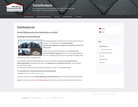 Website-Vorschau von Schöne Schieferdächer und Fassaden