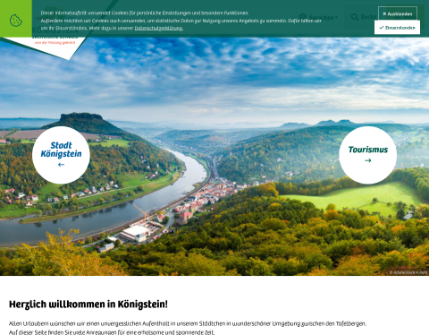 Anteprima del sito di Ausflugziele in Königstein