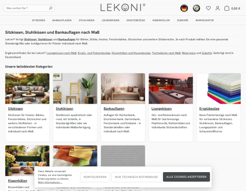 Website-Vorschau von Der Online Kissenshop