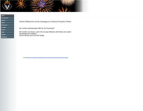 Website-Vorschau von Vulcanos Fireworks Fröhlich