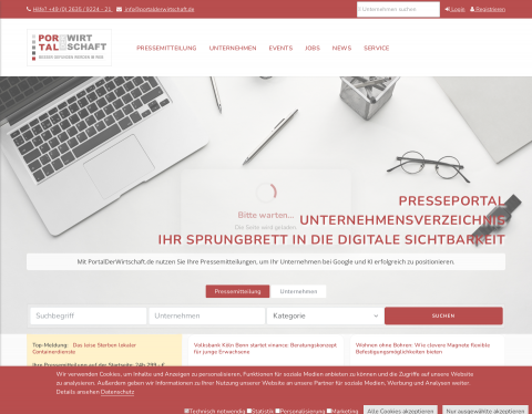 Website-Vorschau von PortalDerWirtschaft