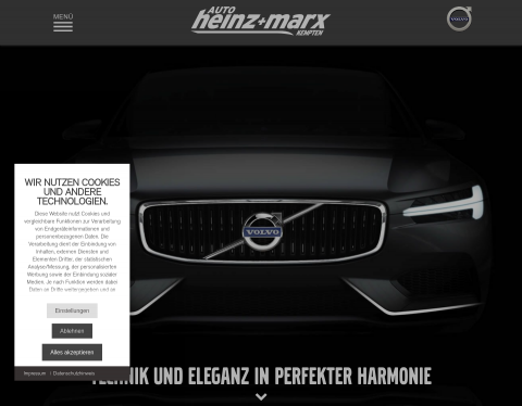 Website-Vorschau von Autohaus Heinz + Marx - Ihr Volvo Servicepartner i