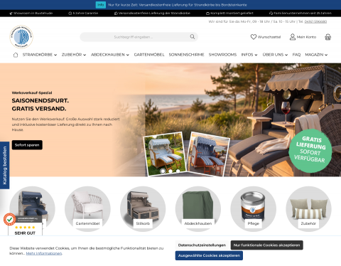 Website-Vorschau von Die Strandkorbprofis GmbH