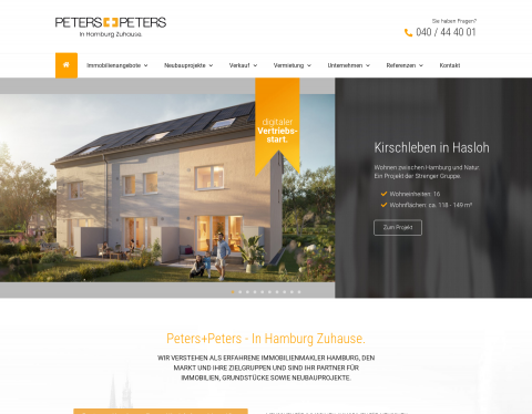 Website-Vorschau von Immobilien in Hamburg