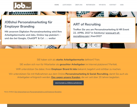 Website-Vorschau von JOBshui Personalmanagement