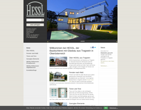 Website-Vorschau von Modellbau-Tischlerei Karl Hessl Gmb