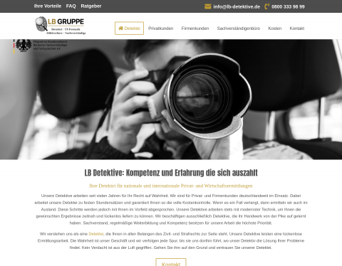 Website-Vorschau von Videoueberwachungen