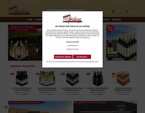 Website-Vorschau von Die Bodega online Weinhandel