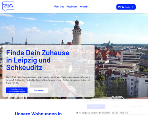 Website-Vorschau von Wohnungsgenossenschaft VLW eG