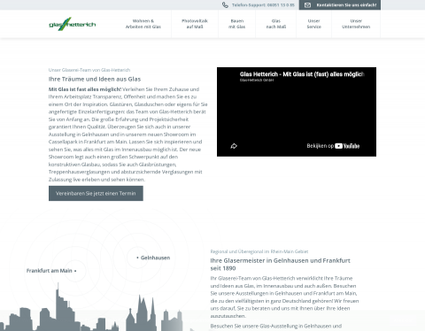 Website-Vorschau von Glas-Hetterich GmbH