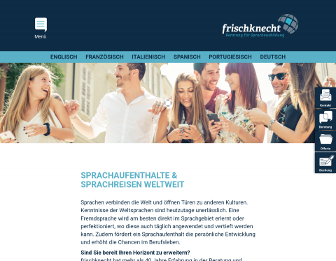 Website-Vorschau von Sprachaufenthalte weltweit