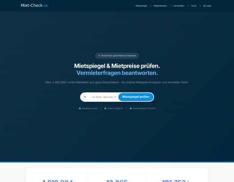 Website-Vorschau von Miet-Check.de - Rund ums Mieten