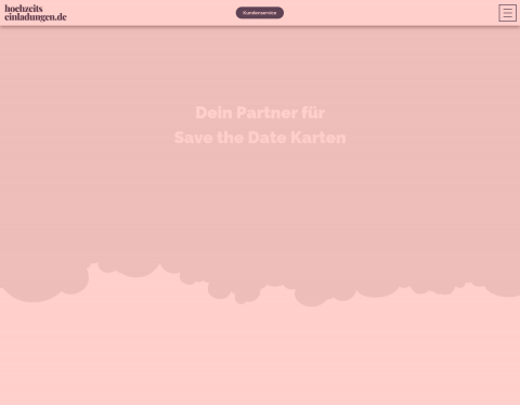 Website-Vorschau von Hochzeitseinladungen.de - Online Hochzeitskarten