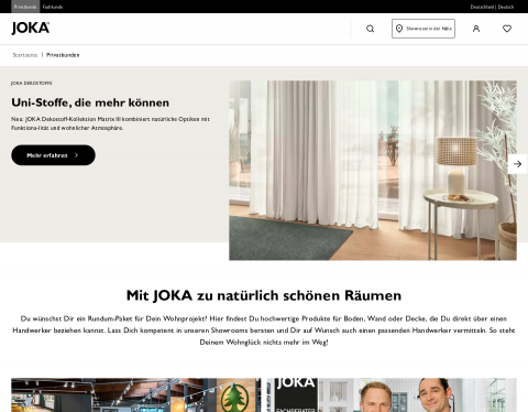 Website-Vorschau von Laminat - Joka.de