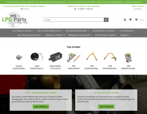Website-Vorschau von LPG Parts