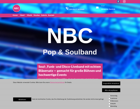Website-Vorschau von Best Company - Tanzband