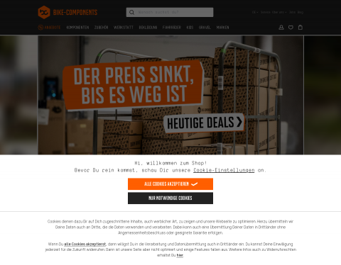 Website-Vorschau von Fahrradteile & Fahrradzubehör