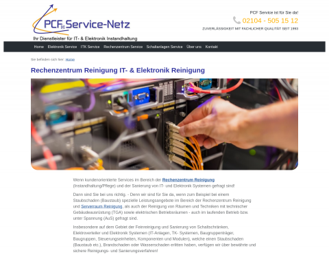Website-Vorschau von Professionelle Serverreinigung