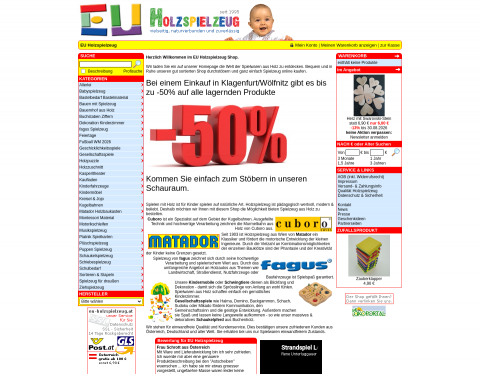 Website-Vorschau von EU Holzspielzeug