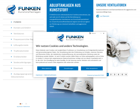 Website-Vorschau von Ventilatoren Kunststoffanlagen
