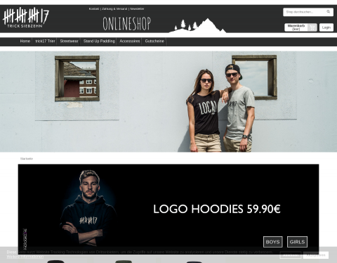 Website-Vorschau von Coole Snowboards für die Piste