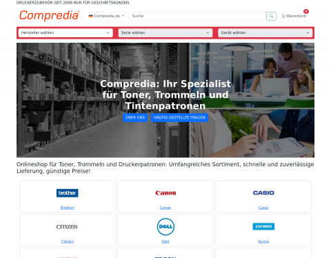 Website-Vorschau von Compredia GmbH
