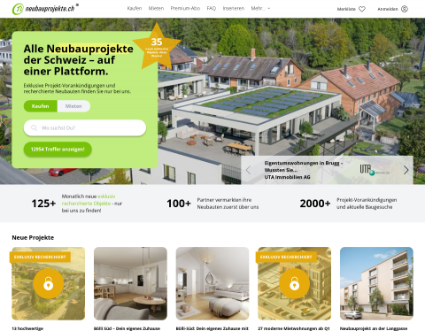 Website-Vorschau von Neubau mit Erstbezug