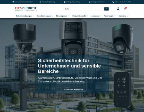 Website-Vorschau von Überwachungskamera
