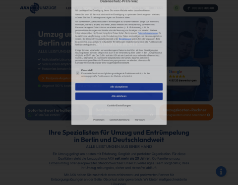 Website-Vorschau von Ümzuge AXA Umzug Berlin