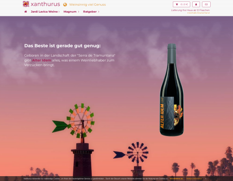 Website-Vorschau von Weinversand xanthurus