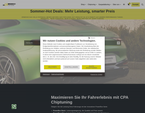Website-Vorschau von CPA Chiptuning - Motortuning