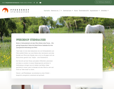 Website-Vorschau von Pferdehof Steinhauser