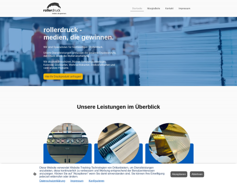 Website-Vorschau von Ihre Druckerei rund um Stuttgart