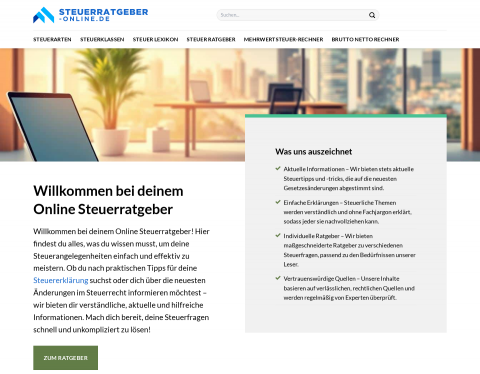 Website-Vorschau von online Buchhaltung & Steuerberatung