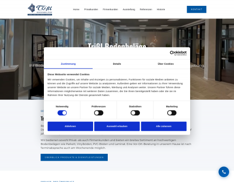 Website-Vorschau von Richard Trißl Bodenbeläge