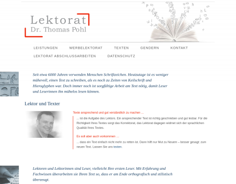 Website-Vorschau von lektorat dissertation