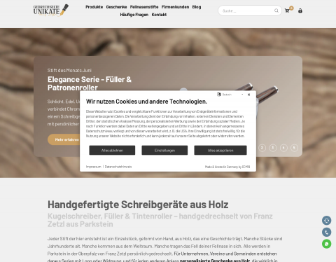 Website-Vorschau von Gedrechselte Unikate
